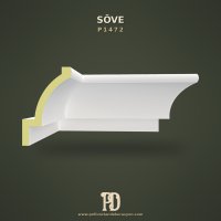 Pürüzsüz Düz Yüzeyli Poliüretan Söve Profili 19x30 cm