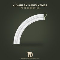 Poliüretan Çeyrek Daire Kavis Kemer Çıtası 5x53x53 cm