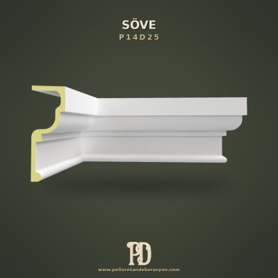 Poliüretan Düz Kesim Pencere ve Kapı Sövesi 16x6x240 cm