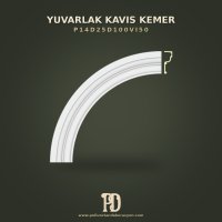 Poliüretan Kavisli Kemer Dekoratif Mimari Taç 6x66x66 cm