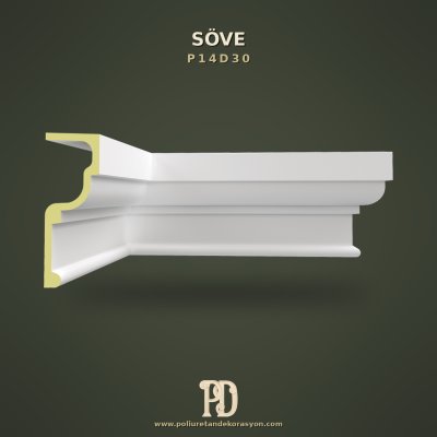 Düz Yüzeyli Poliüretan Söve Çerçeve Profili 7x19 cm