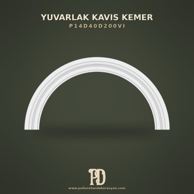 İç ve Dış Mekan Poliüretan Yuvarlak Kavis Kemer Profili 9x251x126 cm