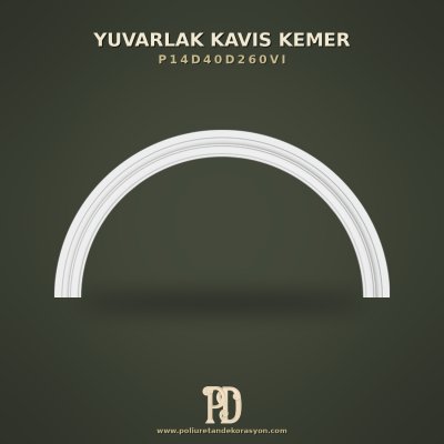 Düz Pürüzsüz Formlu Poliüretan Yuvarlak Kavis Kemer 9x311 cm