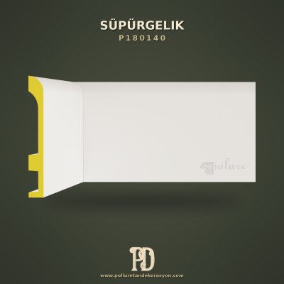 Pürüzsüz Dekoratif Poliüretan Süpürgelik 14 cm