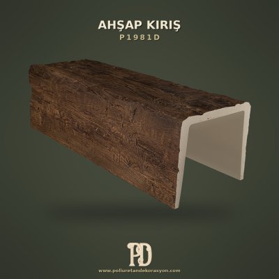 Poliüretan Dekorasyon Ahşap Kütük Kiriş 35x32 cm