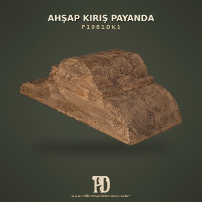 Poliüretan Geniş Ahşap Görünümlü Kütük Payanda 29x35x92 cm