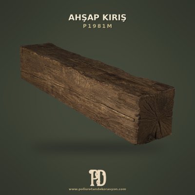 Rustik Ahşap Kütük Poliüretan Kiriş 20x20 cm 3 Metre
