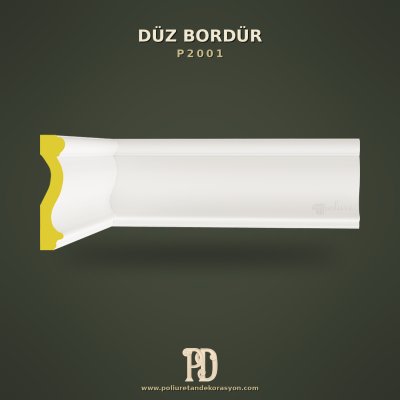 Düz Tasarımlı Poliüretan Duvar Bordür Profili 3x12 cm