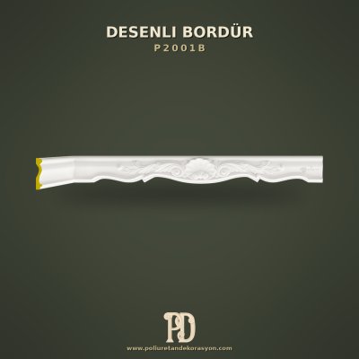 İstiridye Motifli Klasik Poliüretan Desenli Bordür 4x12 cm