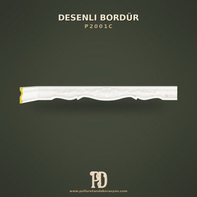 Oymalı Kabartma Desenli Poliüretan Bordür Çıtası 3x12 cm