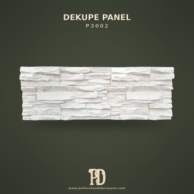 Poliüretan Kayrak Taş Motifli Duvar Paneli 30x95 cm