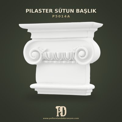 Klasik Motifli Pilaster Poliüretan Sütun Başlığı 7x22 cm