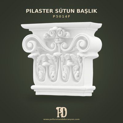 Klasik Motifli Poliüretan Pilaster Sütun Başlığı 7x21x19 cm