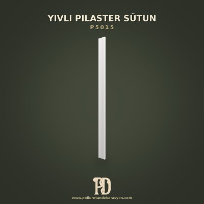 Poliüretan Yivli Pilaster Sütun Gövdesi Dikey Kanallı 3x15x240 cm