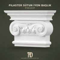 İyon Volütlü Poliüretan Pilaster Sütun Başlığı 6x21x15 cm