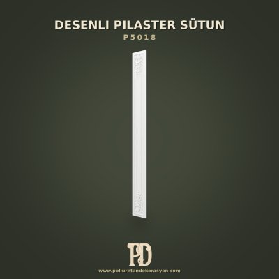 Rölyef Desenli Poliüretan Pilaster Sütun Panel 4x18x177 cm