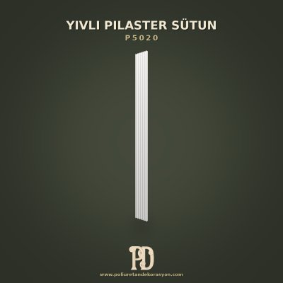 Yivli Poliüretan Pilaster Sütun Gövdesi 3x20x240 cm