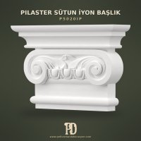 Poliüretan İyon Motifli Pilaster Sütun Başlığı Volütlü 7x28x19 cm