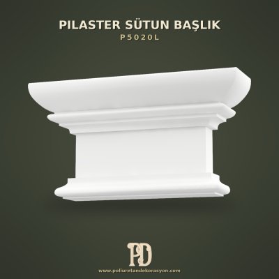 Poliüretan Klasik Pilaster Sütun Başlığı Kademeli 8x32x17 cm
