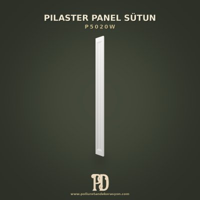 Panelli Düz Gövde Poliüretan Pilaster Sütun 3x20x240 cm