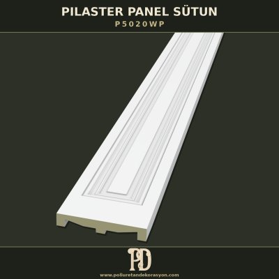 Panelli Düz Gövde Poliüretan Pilaster Sütun 3x20x240 cm