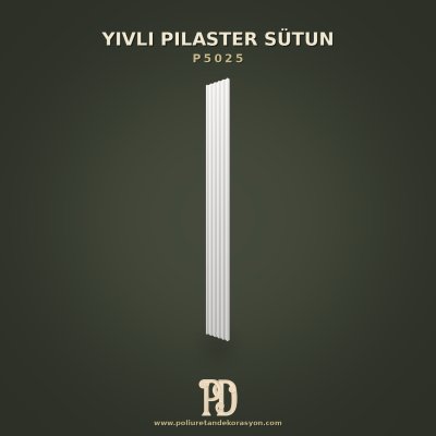Yivli Oluklu Poliüretan Pilaster Sütun 3x25x240 cm