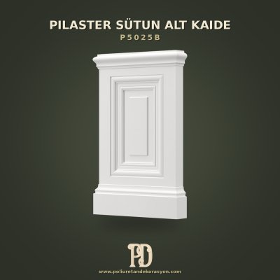Kademeli Poliüretan Pilaster Sütun Alt Kaidesi 5x28x46 cm