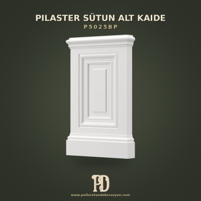 Kademeli Poliüretan Pilaster Sütun Alt Kaidesi 5x28x46 cm