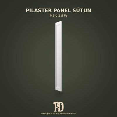 Düz Yüzeyli Poliüretan Pilaster Panel Sütun 25x240 cm