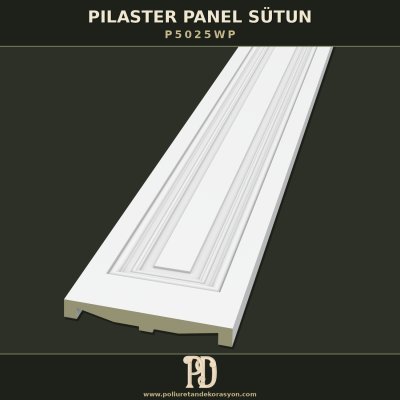 Düz Yüzeyli Poliüretan Pilaster Panel Sütun 25x240 cm