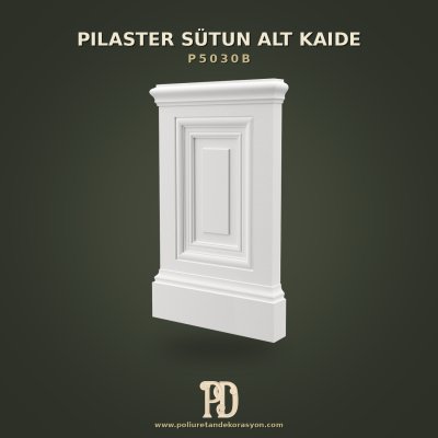 Klasik Kademeli Poliüretan Pilaster Sütun Alt Kaidesi 34x55 cm
