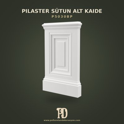 Klasik Kademeli Poliüretan Pilaster Sütun Alt Kaidesi 34x55 cm