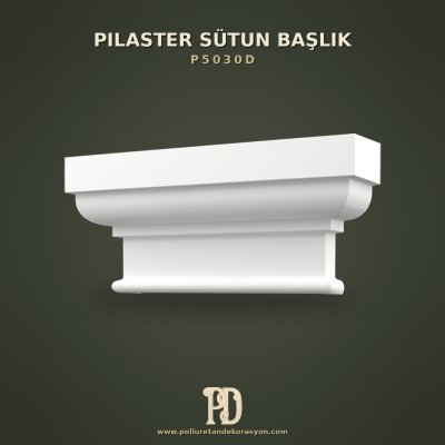 Klasik Motifli Pilaster Sütun Taçlandırması 10x43x19 cm