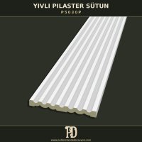 Kanellü Dikey Yivli Poliüretan Pilaster Sütun Gövdesi 30x240 cm