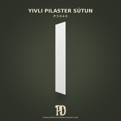Dikey Kanallı Yivli Pilaster Sütun 4x40x240 cm