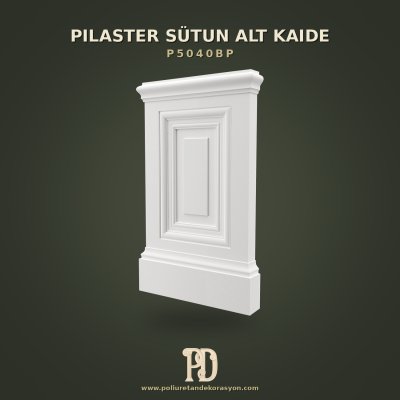 Poliüretan Dekoratif Pilaster Sütun Alt Kaidesi 45x75 cm