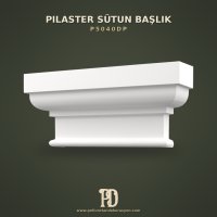 Dor Stil Poliüretan Pilaster Sütun Başlığı 13x56x26 cm