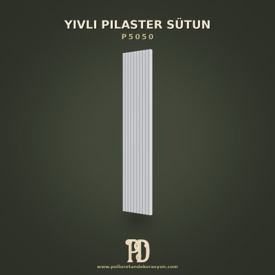 Poliüretan Yivli Dekoratif Pilaster Sütun 5x50x240 cm