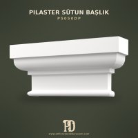 Pilaster Sütun Başlığı - Klasik Poliüretan Profil - 15x69x32 cm