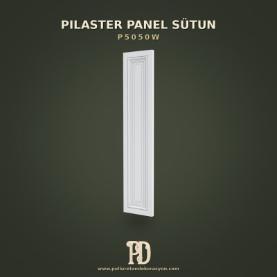 Pilaster Sütun Paneli - Düz Gövdeli Poliüretan Model - 5x50x240 cm