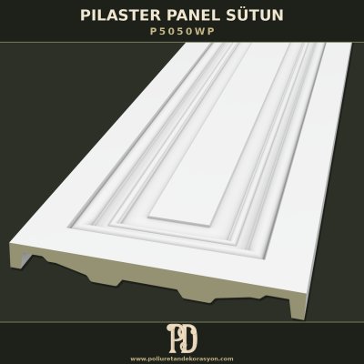 Pilaster Sütun Paneli - Düz Gövdeli Poliüretan Model - 5x50x240 cm
