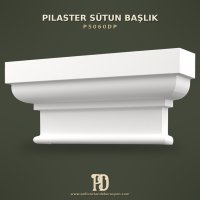 Poliüretan Klasik Pilaster Sütun Başlığı Tablalı 19x84x38 cm
