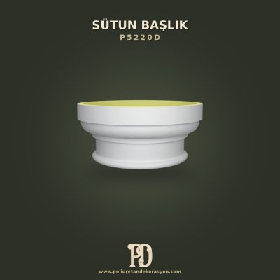 Oymalı Yuvarlak Sütun Başlığı 28x28 cm