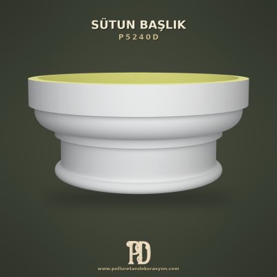 Dairesel Profil Geçişli Sütun Başlığı 56x56 cm