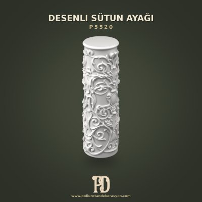 Klasik Oymalı Dekoratif Sütun Ayağı 25x23 cm