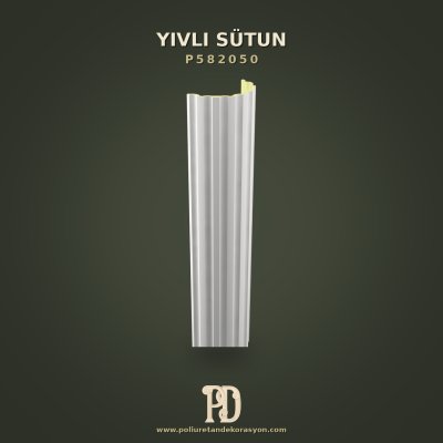 Çizgili Yivli Yarım Sütun Kaplaması 10x20x240 cm