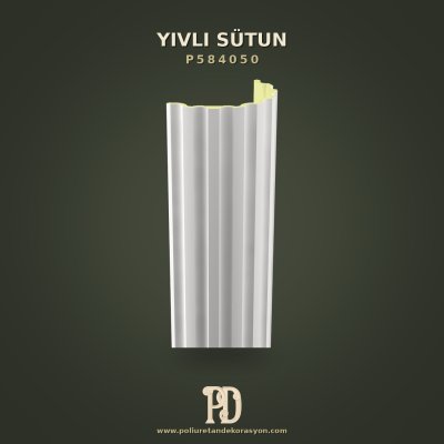 Poliüretan Yarım Sütun Gövdesi Yivli 20x40x240 cm