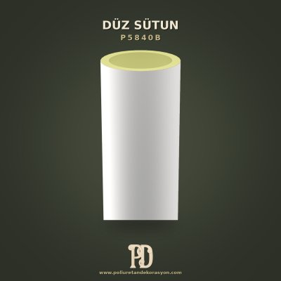 Poliüretan Düz Sütun Pürüzsüz Gövde 40x240 cm