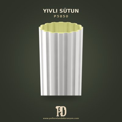 Poliüretan Yivli Dekoratif Sütun Gövdesi 50x240 cm