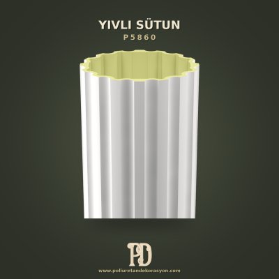 Poliüretan Yivli Dış Cephe Sütun Gövdesi 60x60x240 cm